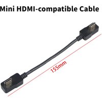 Mini HDMI-compatible Right Angle Short Cable For Hdzero Skyzone Fatshark FPV Goggles, Compatible with Shark Byte RX5.1 Receiver
