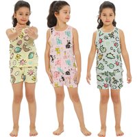 Girls Pajamas Sets 0 to 1 2 3 4 5 6 7 8 9 Years Cute Cat Print 100% Cotton Cartoon Boys Pyjamas Dino Kids Children Home Clothing
