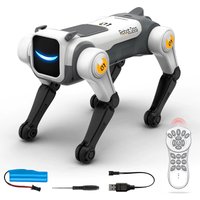 RC Mechaniczny Pies Inteligentny Robot Pies RC ze Sztuczną Inteligencją, Sterowany Głosowo, Programowalny, Śpiewający, Tańczący, Elektroniczny, Wykonujący Akrobacje, Bioniczny, Inteligentny Robot Pies
