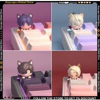 Love and Deepspace Keycap 3D Mobile Game Creative Cute Sylus/Xavier/Rafayel/Caleb/Zayne Love Game Characters Artisan Key Cap