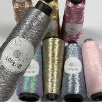 100g/Roll Multicolor Fine Gold Silver Yarn DIY Dia.0.8mm Metallic Color Core-spun Crochet Accessories Hand-woven Supplies