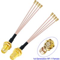 1Pcs RG-178 SMA to IPX Splitter RP-SMA / SMA Female to 4*U.fl IPX-1 Female RG178 Cable WIFI Antenna Extension Jumper Pigtail