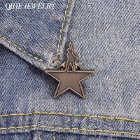 Hamilton Gold Star Logo Brooch Enamel Pin Retro Musical Theater Metal Brooches Backpack Lapel Badge Fashion Jewelry Gift for Fan