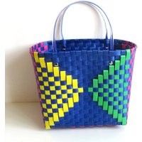 Handmade Woven Colorful Picinic Short Holiday Shopping Vegeatables Bags Fashion Environmental Eco Bags Recyable
