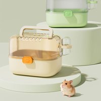 Portable Hamster Travel Cage Breathable Small Pet Carrier Outgoing Handheld Box Secure Escape-Proof Lightweight Pet Supplies