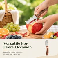 Multi-functional Vegetable Peeler Stainless Steel Non-slip Wooden Handle Durable Kitchen Tool for Fruit Potato Carrot Peeling Sl