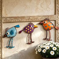 3pcs of Bohemian-Style Bird Garden Wall Decorations Perfect for Decorating Walls and Fences Made of Durable Acrylic