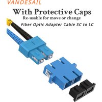 VANDESAIL Fiber Optic Adapter Cable SC to LC, lc Male to sc Female Hybrid Connector Converter Dongle for Networks