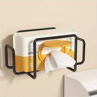 Wall Mount Paper Towel Dispenser, Non-Drill Adhesive Wet Wipe Holder with Towel Storage Box - Ideal for Bathroom