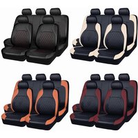 Universal PU Leather Car Seat Covers for 5 Seats All-season Auto Seat Cover Fit for Most Cars Interior Accessories
