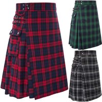 Scottish Mens Skirt Traditional Highland Tartan Utility Skirt