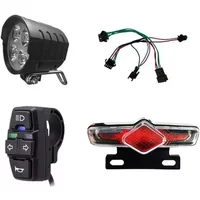 AliExpress NONE Ebike Bicycle Taillight Front Light Set 36V-60V Bikes Rack Lamp With Horn Headlight Switch Electric Bicycle Turn Tail Light