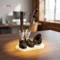 Funny Stylized Character 3D Printed Pen Holder Dynamic Posture Human Shaped Desk Organizer Creative Art Ornament Unique Design