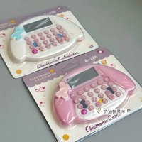 Kawaii Sanrio Cartoon Anime Cute Kawaii Holiday Gifts Toys Pink My Melody Calculator Silent Mini Heart Hello Kitty Portable Toy