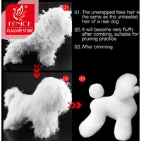 Fenice Pet Simulation Hair Grooming Fake Dog Model Practice Dog Standard Skeleton Model Dog Full Body Fake Hair