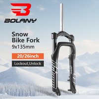 BOLANY Snow Bike Fork 9x135mm 20/26inch 4.0 Fat Tire MTB Mechanical E-bike Fork 100mm Travel Supension Fork Bike Parts