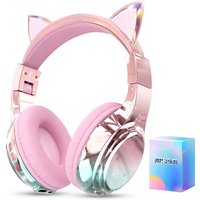 Cat Ear Kids Wireless Headphones for Girls Unicorn Bluetooth Headphones Safe Volume 74/85/94dB Foldable Children's Headset Gifts