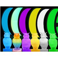Glow in The Dark PLA 3D Printer Filament Bundle 1.75mm 3D Printing Filament,250G*6,purple,white,yellow,green,blue,rainbow
