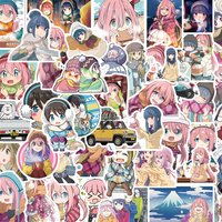 10/30/50pcs Laid Back Camp Anime Stickers Kawaii Cartoon Decals DIY Luggage Stationery Laptop Cute Aesthetics Graffiti Sticker