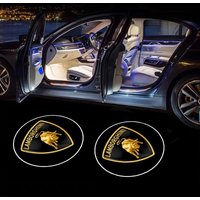 2Pcs LED Car Door Projector Lamps Welcome Lights Decoration For Lamborghini LP570 LP610 Urus Gallardo Aventado Auto Accessory