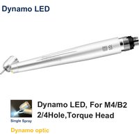Dental 45 Degree LED High Speed Handpiece E-generator Integrated Push Button Handpiece Single Water Spray With LED Light