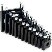 4sets Aluminum Alloy 8/10/12/14/16/18/20/22/25/28/30/35/40mm Carbon Fiber Pipe Clamp Adapter Clip for Multirotor UAV Drone
