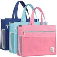 Thickened Oxford Handheld Book Bag Multifunctional A3 Zipper Art Student Bag Large Capacity 8k File Bag School Office Supplies