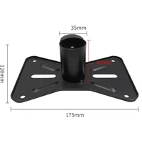 1Pc Rotatable 35mm Metal Mount Tripod Pole For DJ Speaker Bracket Adapter Top Cap Pro Audio Equipment Stands Mounts Holders
