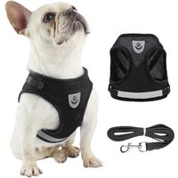 Pet Leash Undershirt Harnesses Mesh Breathable Adjustable Easy Control Reflective Undershirt Dog Harness Collar