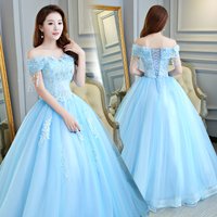 Evening dress puffy skirt hosting performance uniform vocal music art exam student singing bel canto solo dress for women long l