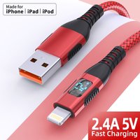 1PC 3PCS USB A to Lightning Cable LED Display High quality MFi Certified FastCharging for iPhone14 13 12 11 XS XR X Cable