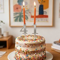 10 Pcs 0-9 Digital Birthday Cake Candle Holder Set Cake Topper Decorations Numeral Candles Stand for Anniversaries Celebrations