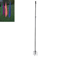10 FT Ground Garden Flag Pole Thickened Stainless Steel Flagpole Outdoor Flag Pole Tool with 5 Prong Base for Yard Garden