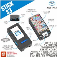 Official M5Stack StickS3 ESP32 S3 High-Performance Compact IoT Development Kit
