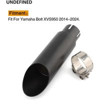 For Yamaha Bolt XVS950 2014-2024 Motorcycle Shorty Exhaust Muffler Pipe Radiant Cycle Black 304 Stainless Steel