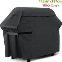 BBQ Grill Cover 210D Oxford Fabric Durable Barbecue BBQ Cover Heavy Duty Waterproof Dust-proof Grill Cover for Outdoor Garden