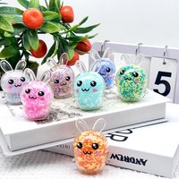 2PCS Squishy Bunny Stress Relief Toys Colorful Rabbit Fidget Toys for Kids Girls Easter Basket Stuffers Soft Soothing Balls