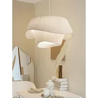 Tissu pendentif LED lumière pour chambre décor à la maison lampe nordique design Suspension décoration lustre luminaire