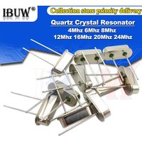 10PCS 4Mhz 6Mhz 8Mhz 12Mhz 16Mhz 20Mhz 24Mhz 32.768K 32.768K Quartz Crystal Resonator Passive Oscillator HC49S 8.000MHZ