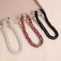 Vintage Exaggerated Bohemia Jewelry Accessories Multi Layer Handmade Beads Chain Boho Beaded Colorful Choker Necklace for Women