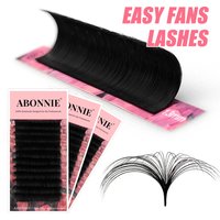 Abonnie Cashmere Easy Fan Lashes Wimpernverlängerungen Mega-Volumen-Fächerwimpern Alle Größen Wimpernzubehör für Augenschönheit