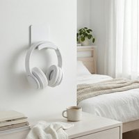 Universal Headphone Stand Adhesive Plastic Wall Mount Hanger Under Desk Headset Rack Holder Support For Gaming Bracket