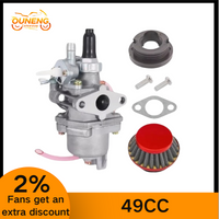 AliExpress NONE Carburetor With Steel Air Filter Inlet Pipe 49CC For 43cc 47cc 49cc Engine Mini Moto ATV Quad Dirt Pocket Bike Go Kart 2 Stroke