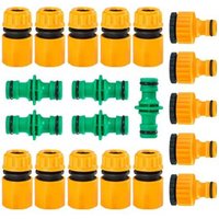 20 Pcs 1/2" Garden Hose Quick Connector Water Pipe Faucet Extender Fixed Connectors Fittings Adapter Joint Irrigation System