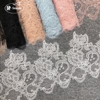 5 Color Fish thread Hollow Embroidery Dress Lace Handmade DIY Accessories Clothing Decoration Material Fabric Black RS2885