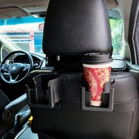 Car seat backrest storage rack with cup holder, phone holder, and hooks, saving space, automotive parts