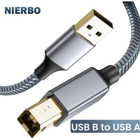 NIERBO USB B to USB A Printer Cable USB 2.0 Male to Male Scanner Cord High Speed Printer Cord for HP Canon Epson Dell Lexmark