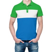 Unisex Polo Shirt Sierra Leone Flag 3D Print Man Polo Fashion Clothing Tracksuits Short Sleeves