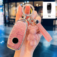 Diamond Pink ICAR for Mercedes Benz A C E S G Class GLC CLA GLB 200 2024 CLE W205 W213 W222 X167 W177 Key Case Cover Fob Chain