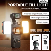 Mini LED Light Video Light for DJI Osmo Pocket 3 for Vlogging Live 800mah Rechargeable Pocket 3 Accessory